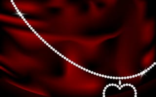 Картинка beautiful diamond, necklace, red love, diamond necklace, любовь, красые, прекрасные, сердце, романтика, валентинка, бриллиант