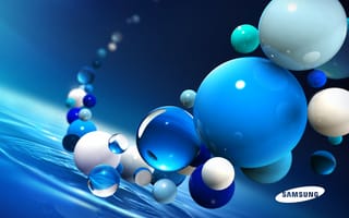 Картинка 3d, galaxy, samsung, bubbly, галактика, самсунг, вода, 3д, брызги, пузыри