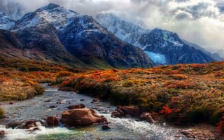 Картинка mountain view, горы, вид, река