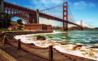 Картинка cali, golden gate, golden gate bridge, золотые, мост, калифорния, ворота