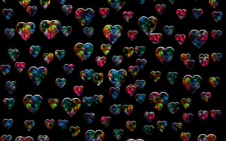 Картинка some hearts, дизайн, красочные, сердце