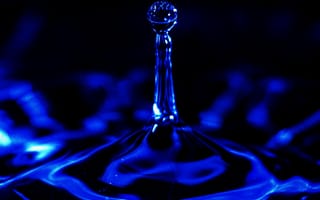 Картинка drip, fluid, синие, вода, капли