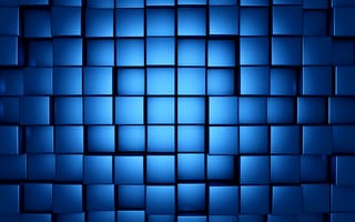 Картинка 3d, синие, 3д, кубы, блоки