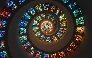 Картинка stained glass, stained glass spiral, красочные, стекло, спираль, окрашенный