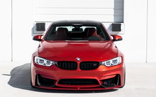Картинка bmw, velos designwerks, красые, машины, бмв, вид, тюнинг, купе, м4