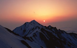 Картинка небо, луна, горы