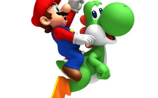 Картинка mario on yoshi, супер, марио, йоши