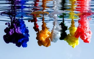 Картинка ink flowing in the water, абстрактные, вода, чернила