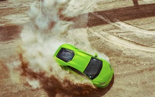 Картинка labborghini, зеленые, спорт, скорость, дрифт