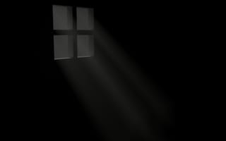 Картинка черные, темные, свет, окно, лучи, сияющие, освещение