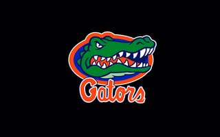 Картинка florida gators, gators, gator logo on black, черные, логотипы, флорида