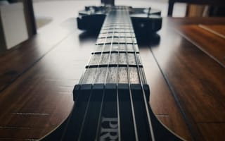 Картинка guitar fretboard prs, музыка, гитара, гитары