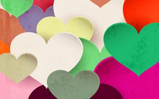 Картинка colored hearts, love color, любовь, абстрактные, цветные, сердце