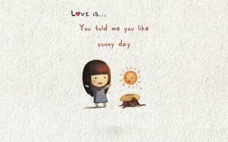 Картинка love, sunny day, любовь, рисунки, день, солнечные