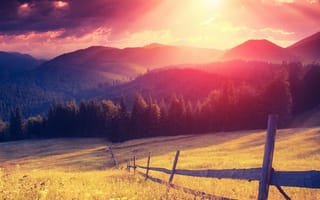 Картинка love, sunset filed, любовь, абстрактные, природа, пейзаж, закат, вид