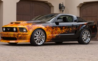 Картинка ford, mustang, америка, форд, мустанг, огонь