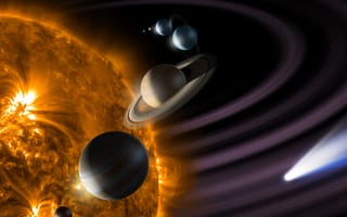 Картинка planetary, космос, звезда, солнце, планета