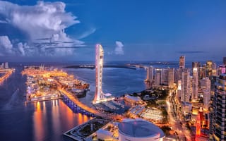 Картинка skyline, город, горизонт, небоскребы, майами, флорида