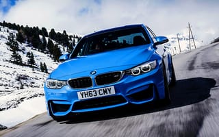 Картинка bmw, f80, m3, синие, бмв, м3, седан