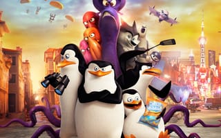 Картинка kowalski, penguins of madagascar, rico, skipper, пингвины
