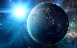 Картинка the planet, небо, космос, земля, планета
