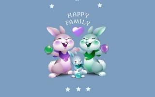 Картинка rabbits, cute rabbits 6, милые, дизайн, животные
