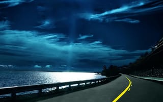 Картинка fv, night road, ночь, дорога