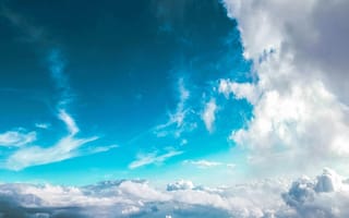 Картинка cloudy blue sky, синие, крутые, милые, небо, прекрасные, облачно