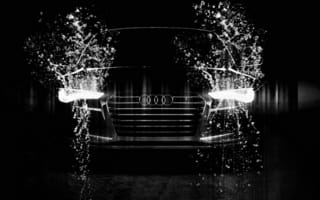 Картинка audi, черные, машины, вода, ауди