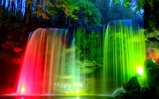 Картинка trpping falls, природа, вода, цветные, падает