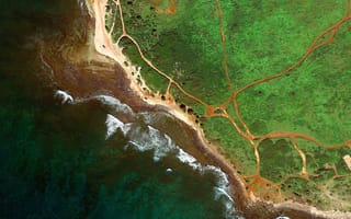 Картинка air, google, land, pixel, land and sea, вода, море, гугл