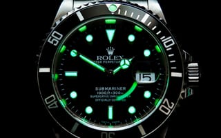 Картинка rolex, время, светящиеся, часы