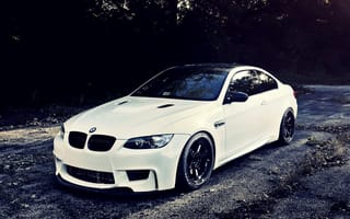 Картинка bmw, e92, m3, белые, бмв, м3, купе, тюнинг