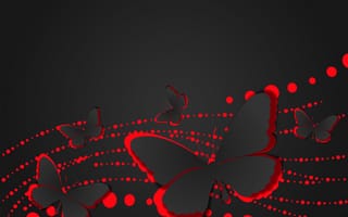 Картинка abstract butterflies, bacground, black red design, абстрактные, черные, красые, дизайн, бабочки