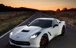 Картинка chevrolet, stringray, vette, stingray, машины, дорога, шевроле, корвет