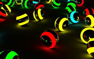 Картинка marbles, neon marbles 1, абстрактные, неоновые, светящиеся