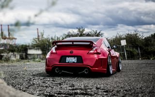 Картинка nissan, nissan 350z, красые, машины, ниссан, тюнинг