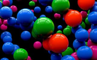 Картинка 3d, красочные, 3д, шары