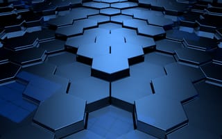 Картинка hexa, sirpcv, черные, синие, неоновые