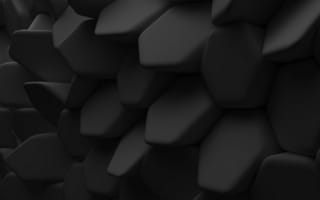 Картинка polygons, geometric shape, абстрактные, черные, геометрические, формы