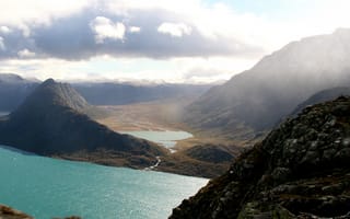 Картинка hike, ridge, besseggen, горы, норвегия