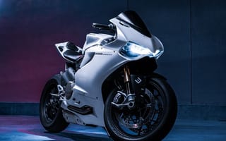Картинка ducati, белые, байк, италия, дукати, мотоциклы