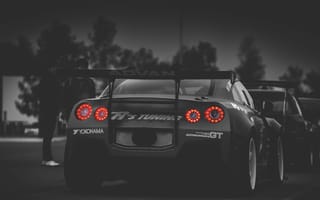 Картинка gtr, nissan, porche, r35, skyline, машины, тюнинг, ниссан, горизонт, турбо