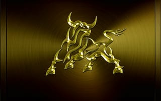 Картинка gold bull, золотые, металл, бык