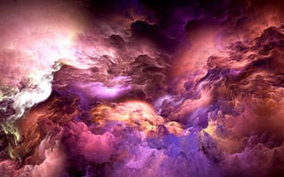 Картинка абстрактные, небо, космос, цветные, облака, нереально