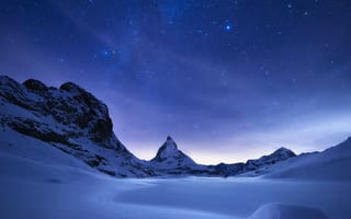 Картинка xiaomi, snowscape, небо, ночь, зима, снег, звезда, сяоми