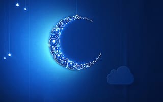 Картинка blue moon, синие, луна