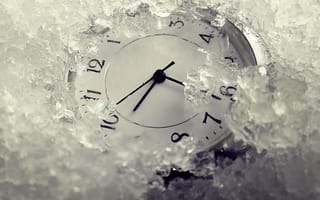 Картинка frozen time, время, лед, холодное, часы