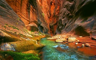 Картинка nature stream, природа, пейзаж, вода, река, каньон, ручей