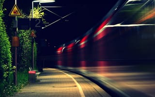 Картинка motion, in motion, ночь, поезда